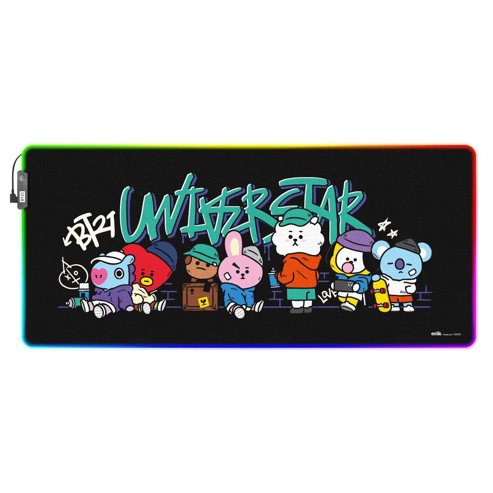 BT21 - Led Xxl Mouse Mat Tapis de souris - Multicolore